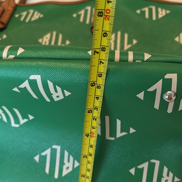 VTG Lauren by Ralph Lauren Caldwell Shopper in Lawn Green large logo tote bag - Picture 9 of 15